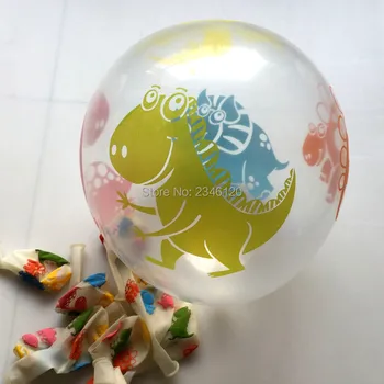 Nový balón 50ks 12inch 2.8 g zahustit tisk balónek dinosaurus tištěné balón zajímavá děti hračky doprava zdarma