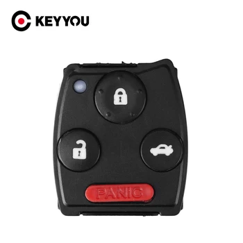 KEYYOU Pro Honda Accord Sedan Pilot Auto Klíč Shell Gumové Pad Kit Remote Key Pad 2/3 Tlačítka Auto Kryt Fob