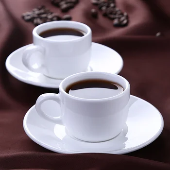 70ml Malé Kapacity Čistě Bílé Kávy Šálek A Talířek Sada italské ESPRESSO SHOT Bistro Hrnek na Kávu Tazas Para Espressotasse Kopjes
