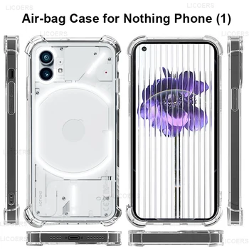 Air-bag Pouzdro pro nic za Nic Telefon 1 One Phone1 (1) 6.55 palce Kryt Transparentní Jasné, Antidetonační Soft Crystal TPU Shell Fundas Nárazník