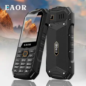 EAOR 2G Slim Robustní Telefon IP68 Vodotěsný Venkovní Klávesnice Telefony 2000mAh Velké Baterie, Dual SIM Funkce Telefonu s Odlesky Pochodní