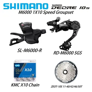 SHIMANO Deore M6000 1X10S Přehazovačky SL-M6000 10 Speed Řadící Páky ZEOT Kazeta 40T 42T 46T 50T Volnoběžka X10 10v Sestava