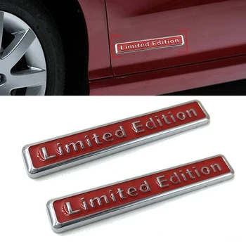 3D Limited Edition Styl Emblém Auto Tělo Palubní desky Červená Slitina Zinku Odznak Obtisk Nálepka Dekor Příslušenství Univerzální
