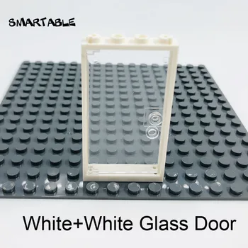 Smartable Okna, Dveře 1x4x6 Stavební Bloky, PF Části se Skleněnou Hračky Pro Děti Dům Kompatibilní Všechny Značky 60616+60596 20ks/lot
