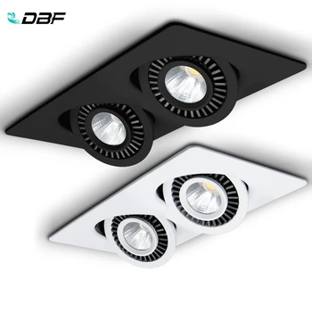 [DBF]360 Úhel Otočná LED COB Zapuštěné Downlight Náměstí 10W 14W 20W 24W Stropní Bodové Světlo pro Obraz TELEVIZE na Pozadí, AC 220V