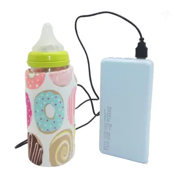 2020 Nový Drop Loď Cestovní Kočárek USB Mléko Voda Teplejší Izolovaná Taška Baby Kojící Láhev Ohřívače 6 Barev