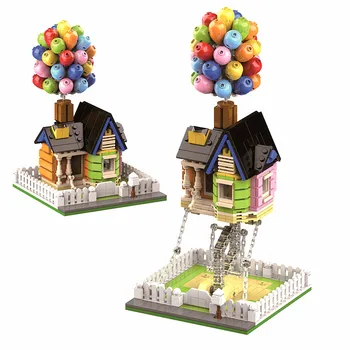 555pcs Tvůrčí Technické Stavební Bloky, Balón, Dům, VH Classic City Cihly Anti Gravity Sochy Model Děti Hračky Dárek