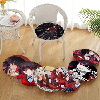 Kakegurui Anime Náměstí Jídelní Židle Polštář Kruhové Dekorace Sedadlo Pro Kancelářský Stůl Rozkládací Polštář