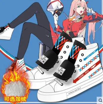 ZLATO v FRANXX Anime cartoon módní studenti vysoké pomoc cosplay, protože boty plátno boty ležérní pohodlné muži a ženy