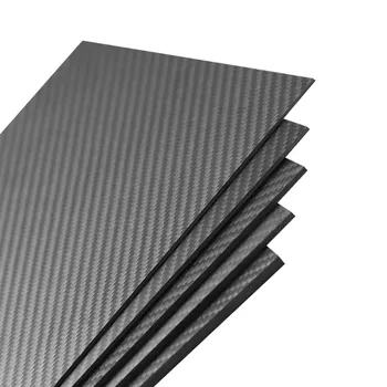 1 List 0,3 mm 100% Uhlíkové Vlákno Desky Panelu List 3K plátnová Vazba, Lesklé Horké Multi-Velikost
