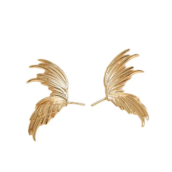 1 pár měděné pozlacené pravým zlatem vynikající andělská křídla DIY šperky objev barokní perlové šperky pin příslušenství materiálů