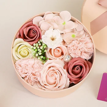 Věčné Růže v Krabici Zachovalé Skutečné Růžové Květy S Box Set to Nejlepší Den matek Dárek, Romantické Valentines Day Dárky Velkoobchod