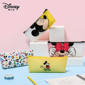 Disney Mickey Minnie Tužka Taška Student Karikatury Papírnictví Kawaii PVC Taška Make-up Vánoční Dárky pro Děti Roztomilé Penciles Pouzdro