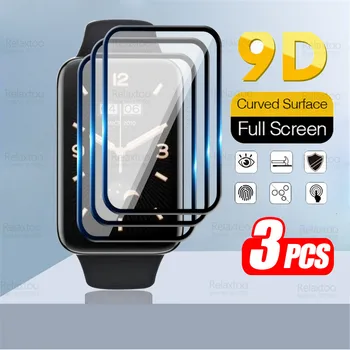 3ks Zakřivená Vlákna Tvrzené Sklo Pro Xiaomi Mi Band 7 Pro Screen Protector Xiomi MiBand 7Pro Band7 MiBand7 Pro Smart Watch Film