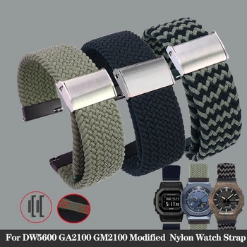 Vysoce Elastický Nylon Watchband pro Casio DW5600 GW-5000 GW-M5610 GA2100 GA-2100 DW-5600 GM2100 Módní Tkaniny Hodinky Popruh Náramek