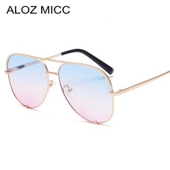 ALOZ MICC 2019 Ženy, sluneční Brýle Pilotní sluneční Brýle Muži Ženy Značky Značkové Retro Velký Rám Kovové Brýle pro Ženy UV400 Q581