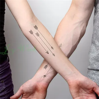 Vodotěsný Dočasné Tetování Nálepka šipka peří flash tatto falešné tetování malé barevné tetování pro ženy, muži, holka, dítě