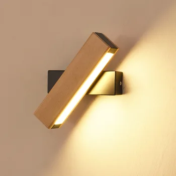 Moderní Nordic svícen, Nástěnné svítidlo, dřevo Vnitřní Led Nástěnné Lampy pro domácí ložnice, Obývací Pokoj, toaletní stolek 90-260v nové