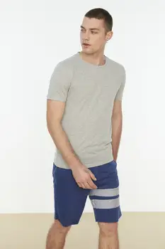 Mužské Základní Slim Fit Kolo Límec s Krátkým Rukávem T-Shirt TMNSS22TS0270