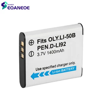 Pro Pentax DLi92 OLYMPUS Li50B CASIO CNP150 Optio W60 W80 V20 3.7 V 1400mAh Fotoaparát Digitální Lithiová Baterie Li-ion Baterie
