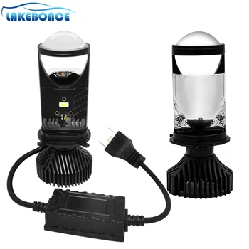 H4 LED Čočky pro Světla 60W Mini Objektiv Projektoru Auto Lampa Bílá 6000K Konverze High Low Beam Auto Světlo Turbo Ventilátor LHD RHD