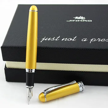 Jinhao X750 Kovu Zlaté plnicí Pero 0,5 mm Lesk Platinum Oceli Kanceláři Školy Obchodní Psaní Inkoust, Pera, Dárkové Psací potřeby