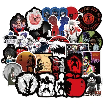 50ks Japonsko Anime Death Note Samolepky Pack pro Děti, Kancelářské potřeby Notebook, Skateboard PS4 Kytaru Helmu Hračka Vodotěsné Nálepka
