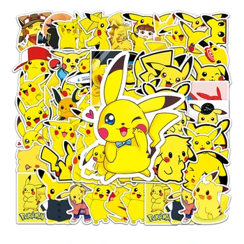 Pokemon Kreslených Anime Kawaii Pikachu Samolepky na Notebook Kufr Papírnictví Nepromokavé Obtisky Album Graffiti Děti, Hračky, Dárky