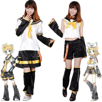 Anime Hra Rin Len Pro Dospělé Cosplay Kostým Sestra A Bratr Halloween Party Jednotné Oblečení Top+Kalhoty+Pásek+Pouzdro Guard Set