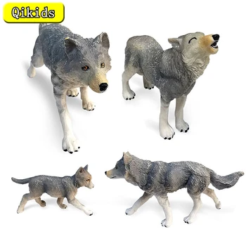 Simulace Vlk Model, Akční Figurky, PVC Sběratelskou Divoké Zvíře Sibiřský Vlk Král Figurky Dítě Kognitivní Vzdělávací Hračka Dárek