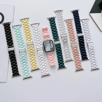 Pryskyřice Popruh pro Apple Watch Band 7 45 mm 41 mm 44 mm 40 mm Candy barva Loop Náramek Watchband correa 38mm 42mm iWatch 6 SE 5 4 3 2
