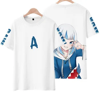 Gawr Gura 3D Tištěné T Košile Muži Ženy Anime O Krk Nadrozměrné Košile Harajuku Chlapci Dívky Oblečení Letní Trend Hot Prodej