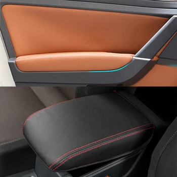 Loketní opěrka Kůže Kryty Pro VW Golf 7 2014 2015 2016 Interiérové Dveře / středová Loketní opěrka Panel Kryt Chrání Čalounění pouze LHD 4Doors auto