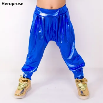 Nové Módní Děti Audlts lHarem Hip Hop Taneční Kalhoty dětské Oblečení Tepláky Výkon Kostýmy Dětské sportovní Modré kalhoty