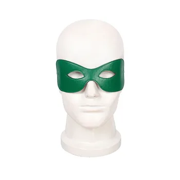 Dospělý Superhrdina Hal Cosplay Zelená Lucerna Kostým Halloween Party, Maškarní Oční Maska Zelené Umělé Kůže, Příslušenství