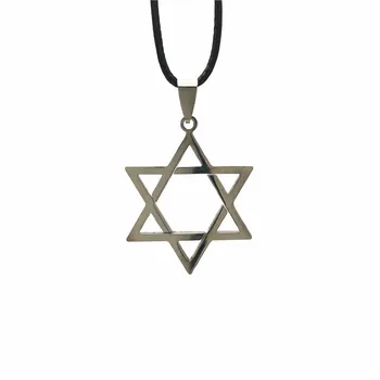 Móda z Nerezové Oceli Magen Davidova Hvězda náhrdelník Ženy Muži Izraele židovské Judaica šperky přívěsek náhrdelník Chanuka dárek
