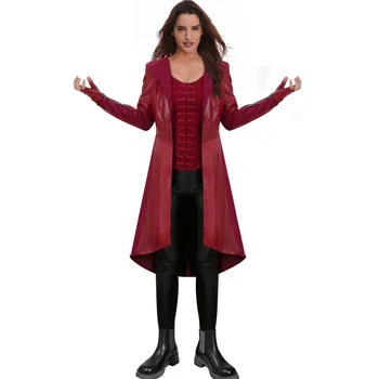 Scarlet Witch Cosplay Multivesmíru Šílenství Wanda Oblečení Bunda s Kalhoty Vesta Halloween Party Oblečení