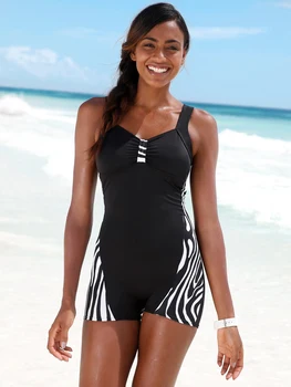 Ženy Sportovní Zeštíhlující Plavky Odolné Shorty Jednoho Kusu Plavky Vintage Retro Plavky Letní Plážové Oblečení